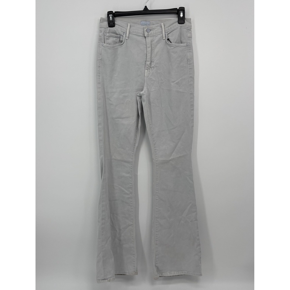 MOTHER The Weekender Sneak Chalk It Up Blue High-Rise Flare Jeans Size 28x31